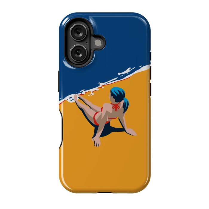 iPhone 16 StrongFit Girl at the beach by DaDo ART