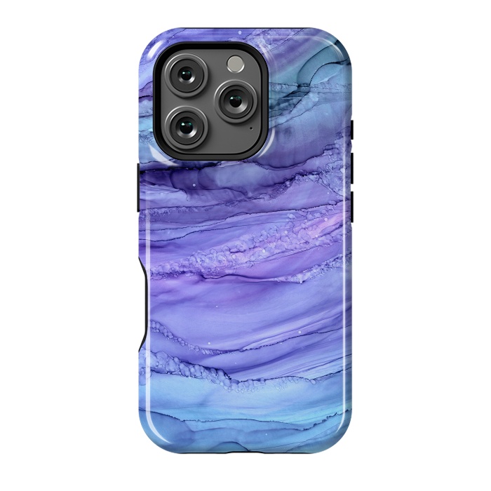 iPhone 16 Pro StrongFit Purple Mermaid Marble by Becky Starsmore