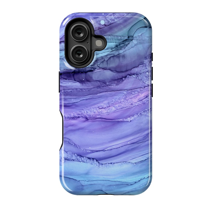 iPhone 16 StrongFit Purple Mermaid Marble by Becky Starsmore