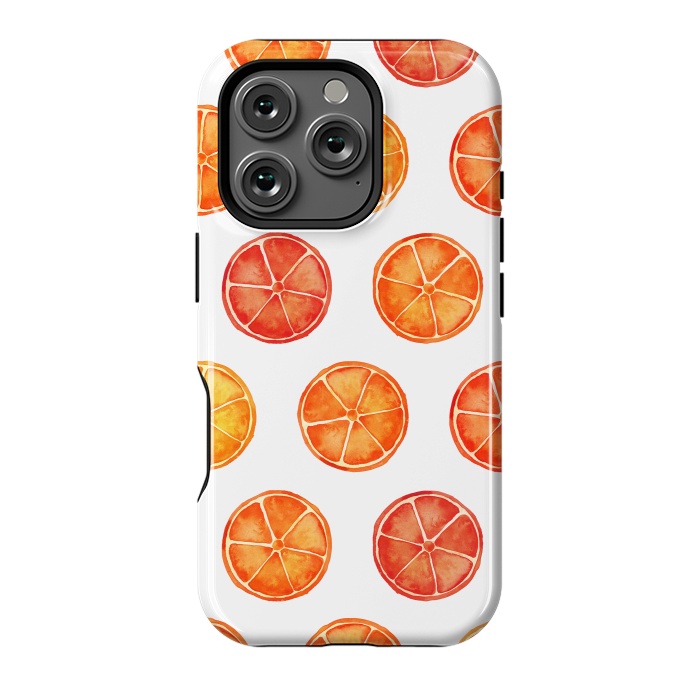 iPhone 16 Pro StrongFit Orange Slices Citrus Print by Becky Starsmore