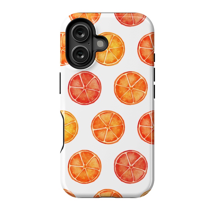 iPhone 16 StrongFit Orange Slices Citrus Print by Becky Starsmore