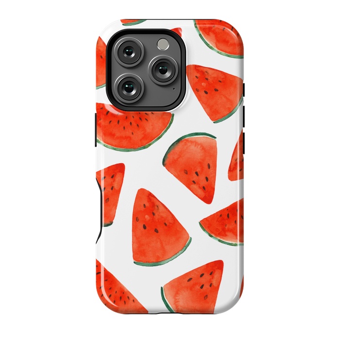 iPhone 16 Pro StrongFit Fruity Summer Watermelon Print by Becky Starsmore