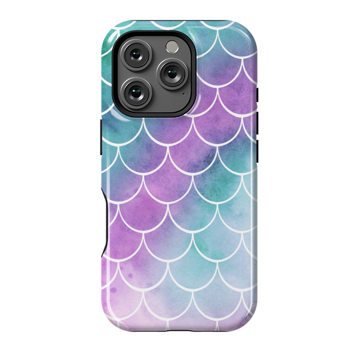 iPhone 16 Pro StrongFit Dreamy Pastel Mermaid Scales by Becky Starsmore