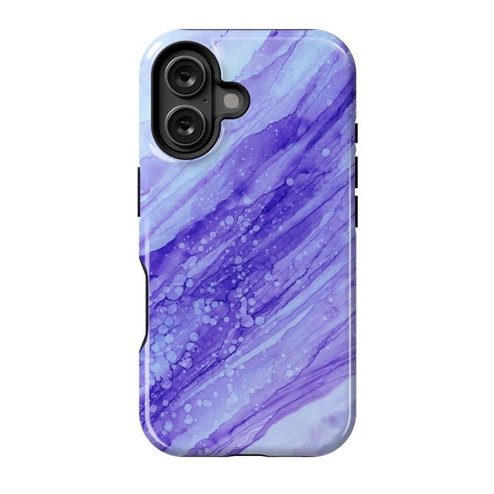 iPhone 16 StrongFit Purple Marble Print by Becky Starsmore