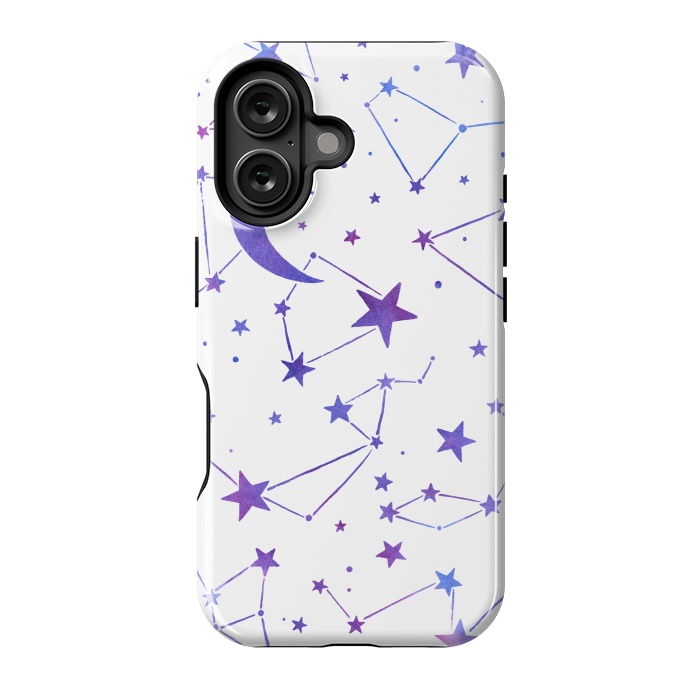 iPhone 16 StrongFit Watercolor Star And Moon Constellations by Becky Starsmore