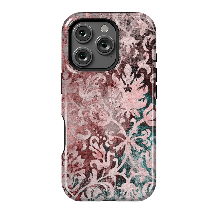 iPhone 16 Pro StrongFit Rosegold Damask 2 by Andrea Haase