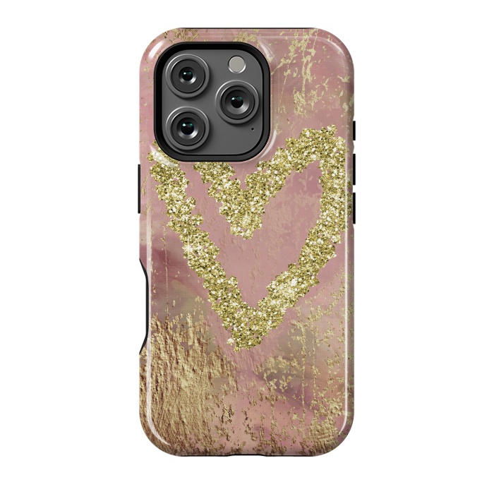 iPhone 16 Pro StrongFit Sparkling Heart by Andrea Haase