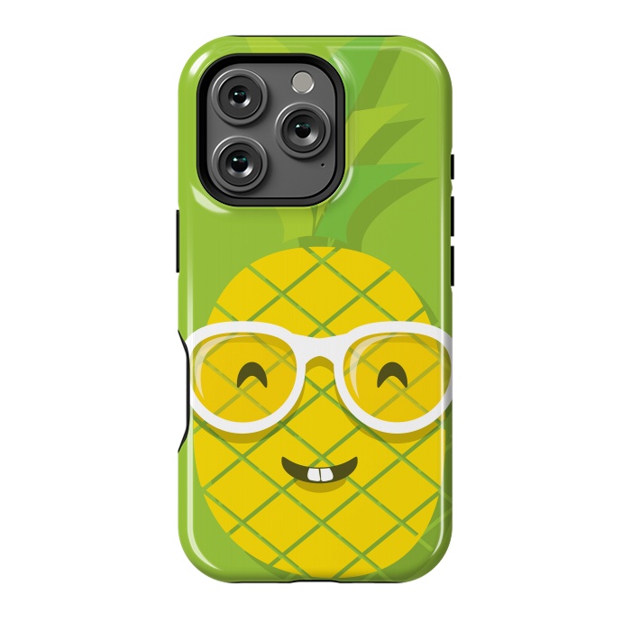 iPhone 16 Pro StrongFit Summer Fun - Smiling Pineapple by DaDo ART