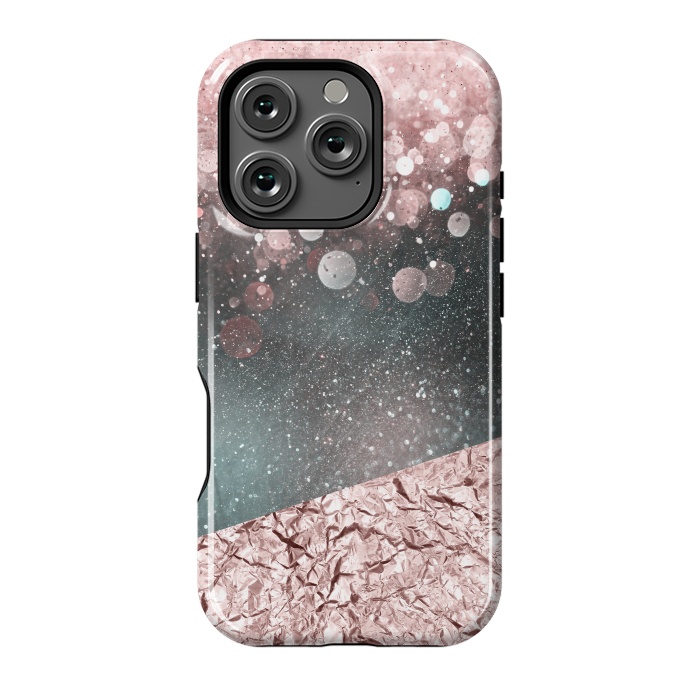 iPhone 16 Pro StrongFit Rosegold Sparkle 2 by Andrea Haase