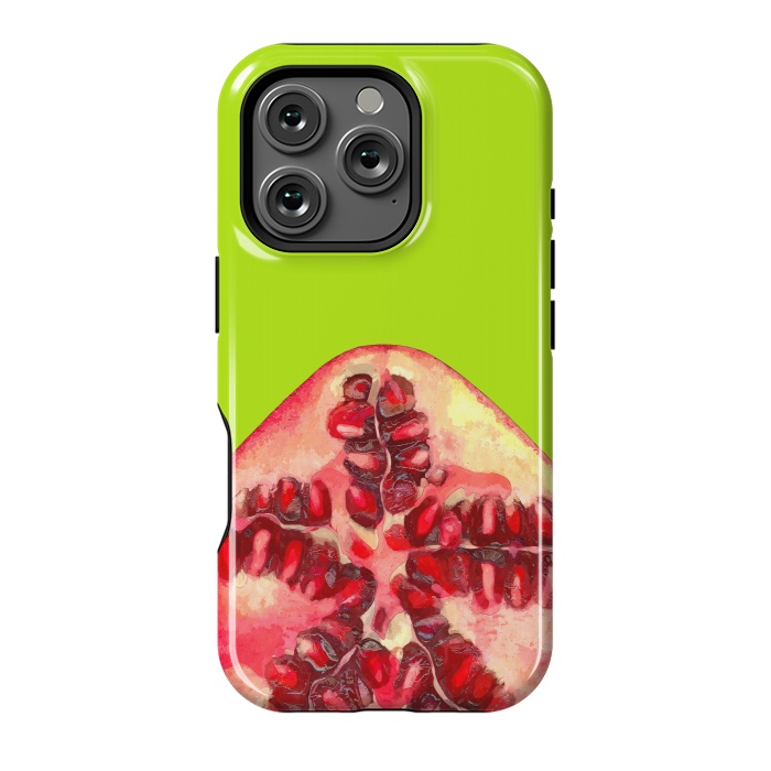 iPhone 16 Pro StrongFit Pomegranate Tropical Fruit by Alemi