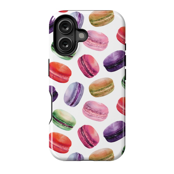 iPhone 16 StrongFit Macaroon Dance on White by DaDo ART