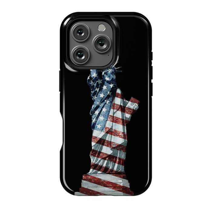 iPhone 16 Pro StrongFit Lady Of Liberty Stars And Stripes by Andrea Haase