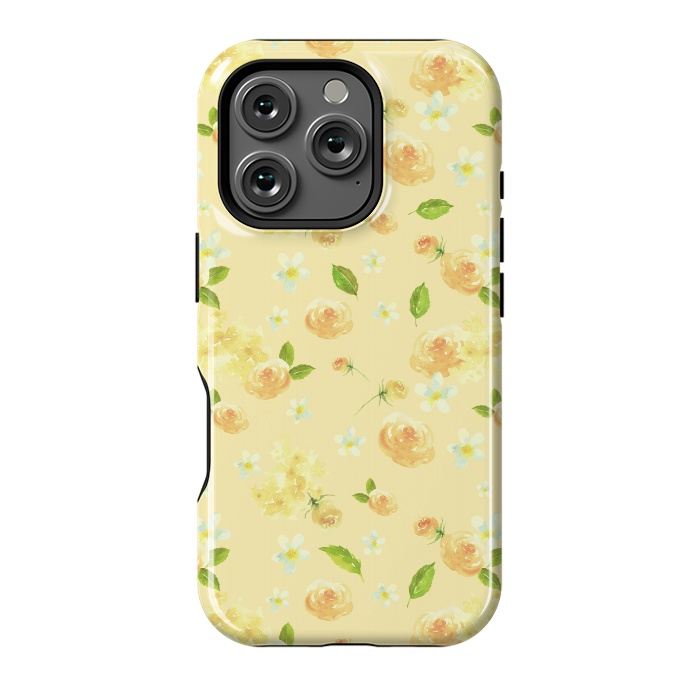 iPhone 16 Pro StrongFit Lovely Yellow Roses Pattern by  Utart