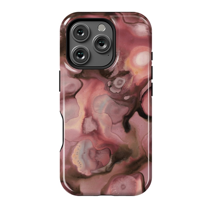 iPhone 16 Pro StrongFit Ebb and Flow in Coral by Micklyn Le Feuvre