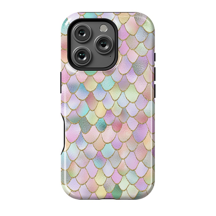 iPhone 16 Pro StrongFit Blush Rose Gold Wonky Mermaid Scales by  Utart