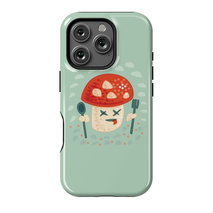 iPhone 16 Pro StrongFit Funny Poisoned Mushroom Character by Boriana Giormova