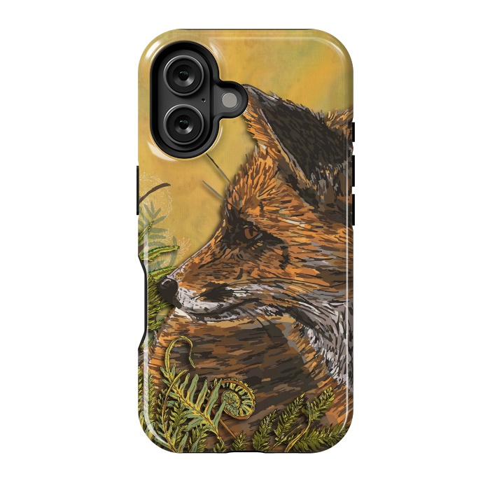 iPhone 16 StrongFit Ferny Fox by Lotti Brown