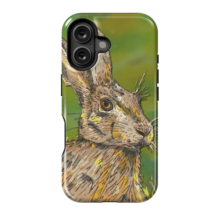 iPhone 16 StrongFit Summer Hare by Lotti Brown