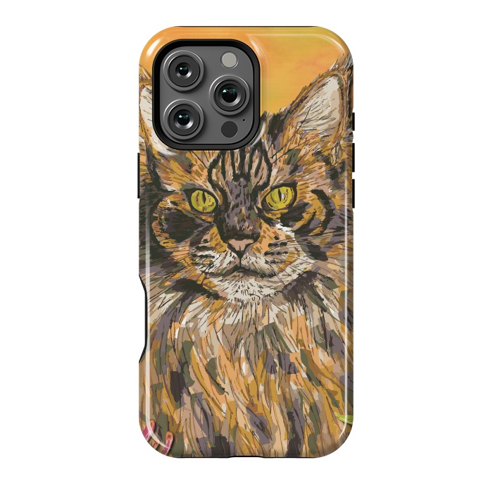 iPhone 16 Pro Max StrongFit Maine Coon Cat by Lotti Brown