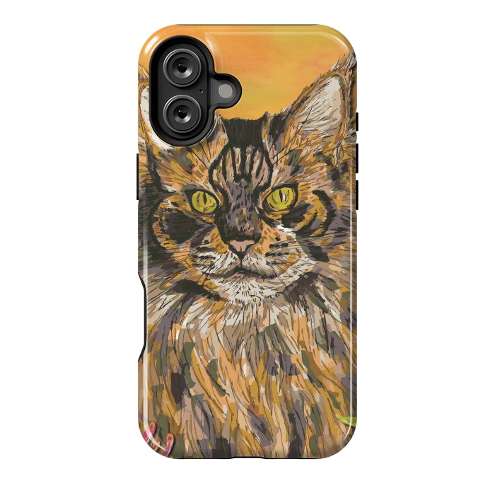 iPhone 16 Plus StrongFit Maine Coon Cat by Lotti Brown