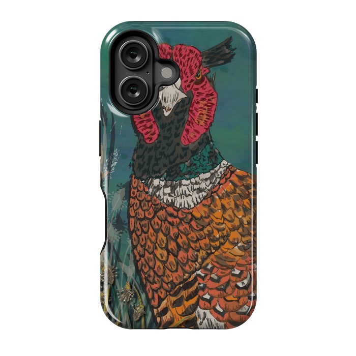 iPhone 16 StrongFit Funny Pheasant by Lotti Brown