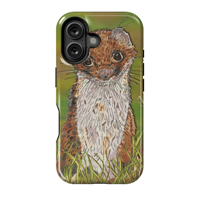 iPhone 16 StrongFit Summer Stoat by Lotti Brown