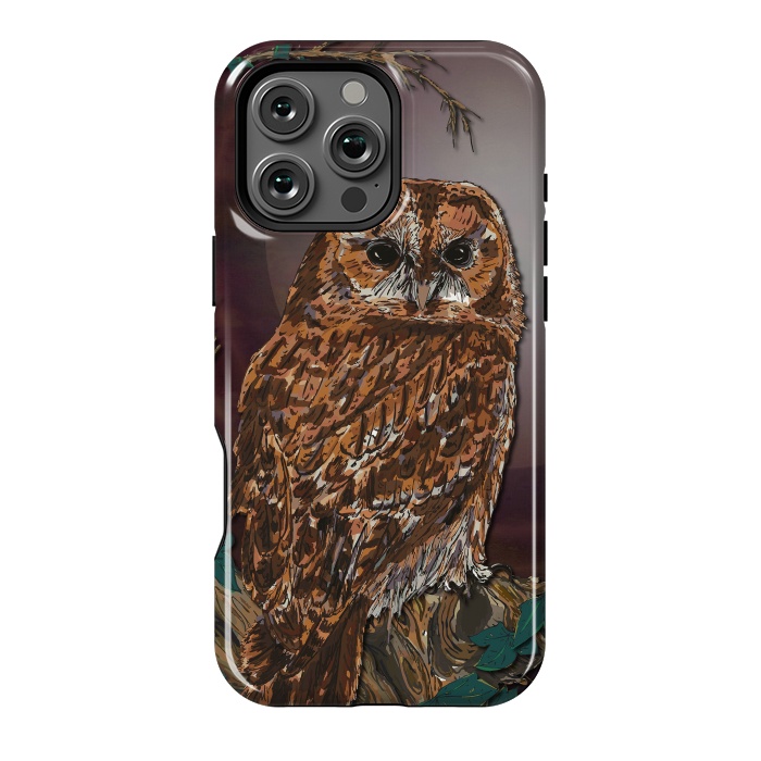 iPhone 16 Pro Max StrongFit Tawny Owl - Mistress of the Night by Lotti Brown