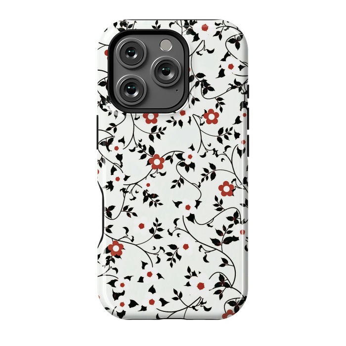 iPhone 16 Pro StrongFit Read & white flowers by Jms