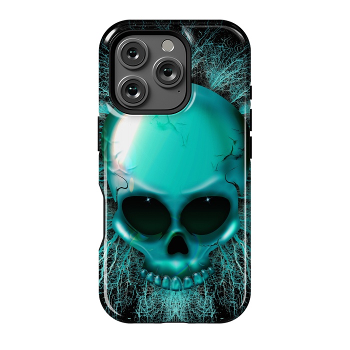 iPhone 16 Pro StrongFit Ghost Skull Hologram by BluedarkArt