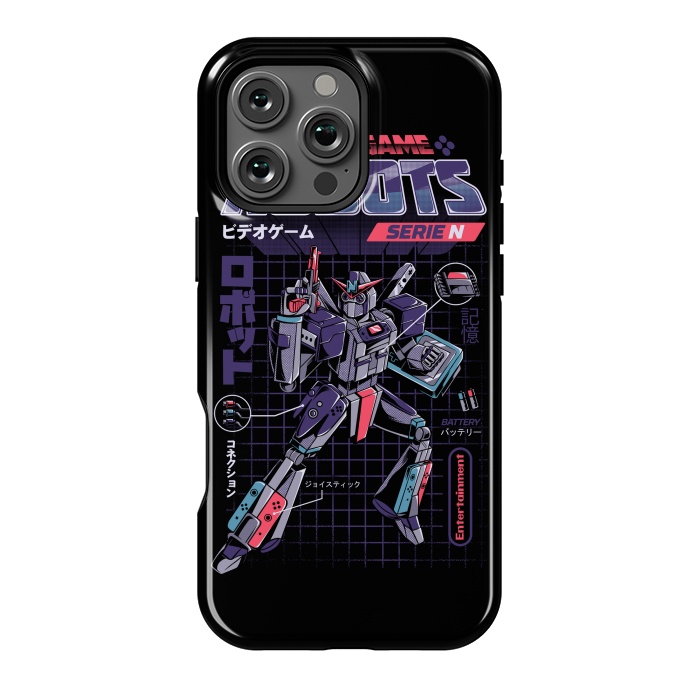 iPhone 16 Pro Max StrongFit Video Game Robot - Model N by Ilustrata