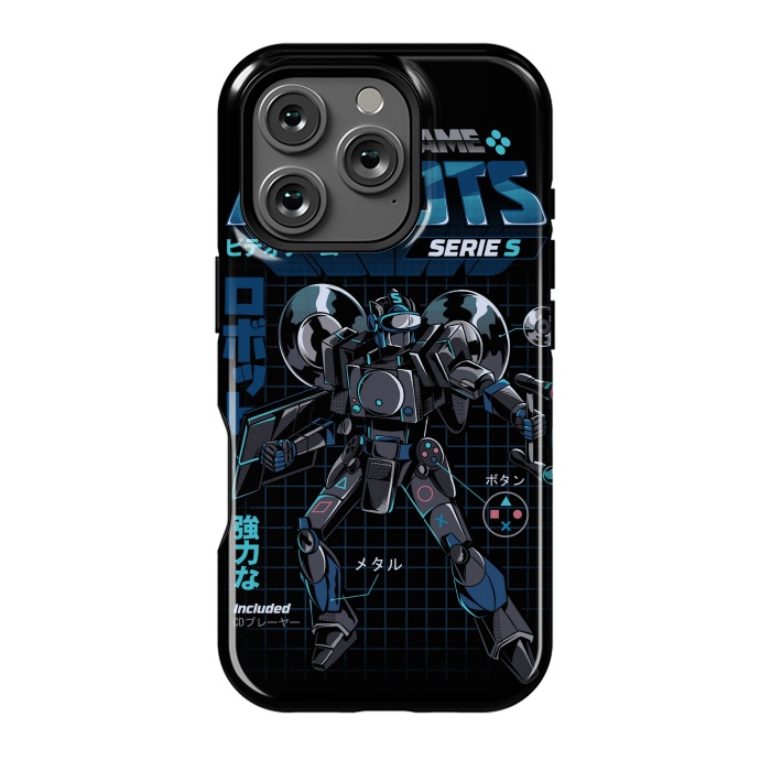 iPhone 16 Pro StrongFit Video Game Robot - Model S by Ilustrata