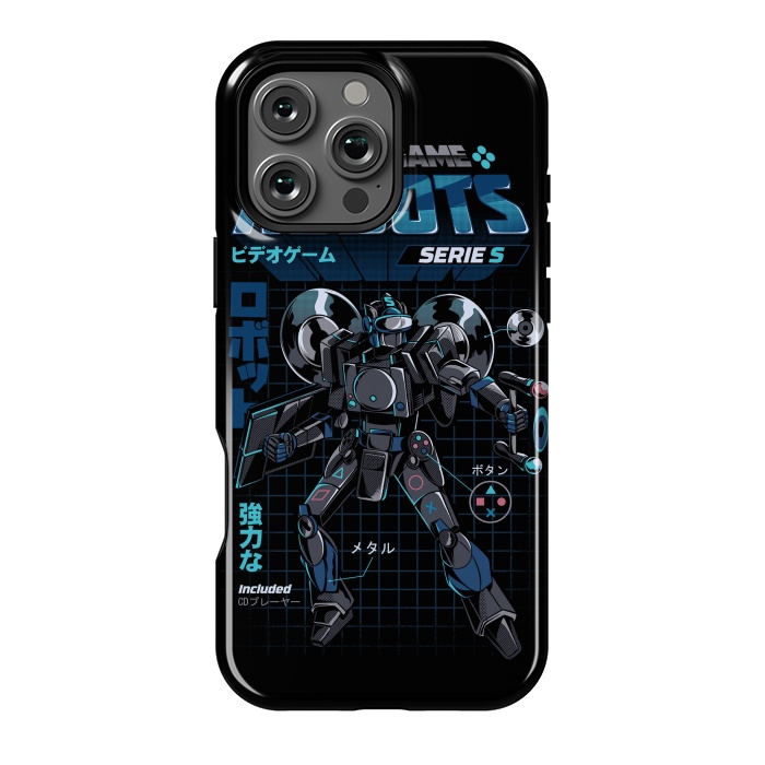 iPhone 16 Pro Max StrongFit Video Game Robot - Model S by Ilustrata