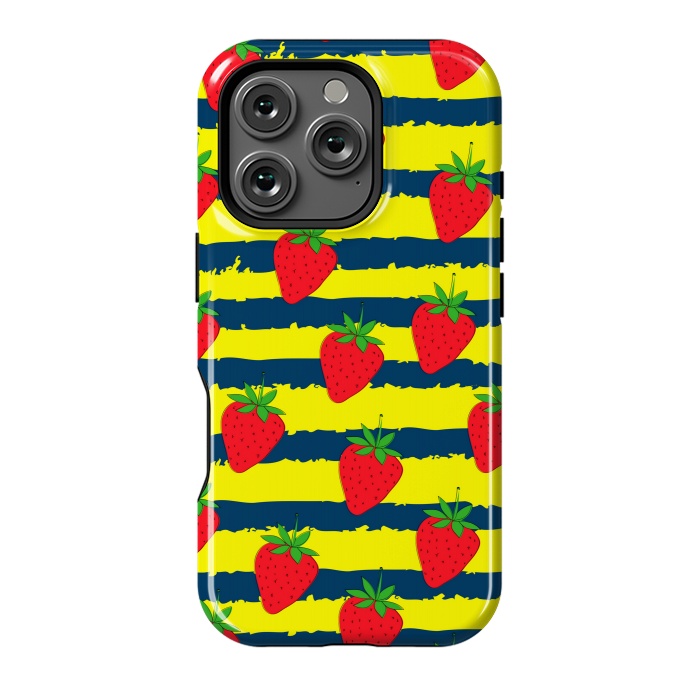 iPhone 16 Pro StrongFit summer strawberry pattern by MALLIKA