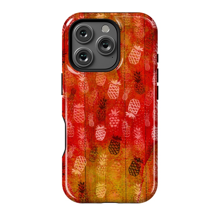 iPhone 16 Pro StrongFit Pineapples in Summer by Rossy Villarreal