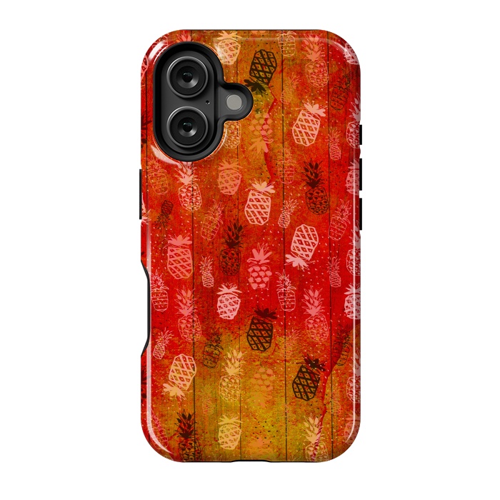 iPhone 16 StrongFit Pineapples in Summer by Rossy Villarreal