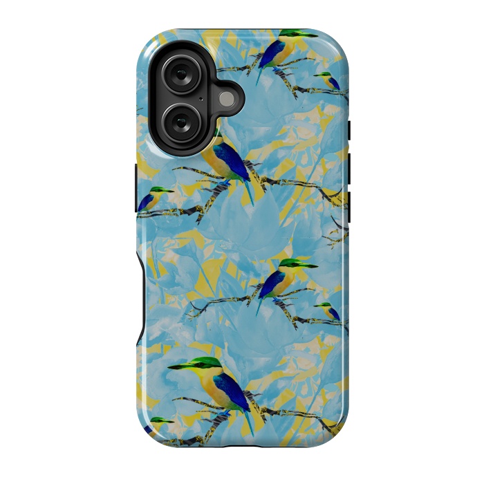 iPhone 16 StrongFit Cool kingfishers by Kashmira Baheti