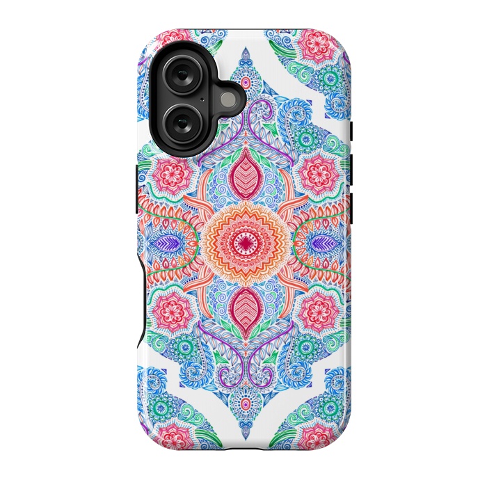 iPhone 16 StrongFit Ink and Symmetry in Rainbow Brights by Micklyn Le Feuvre