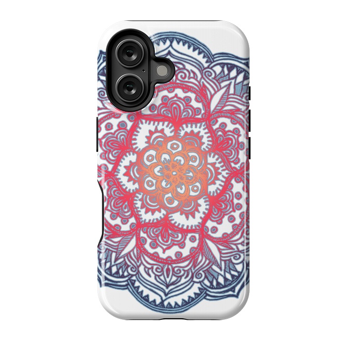 iPhone 16 StrongFit Radiant Medallion Doodle by Micklyn Le Feuvre