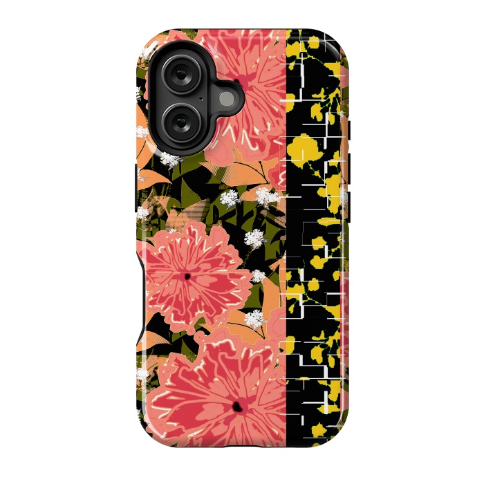 iPhone 16 StrongFit Orange floral by Kashmira Baheti