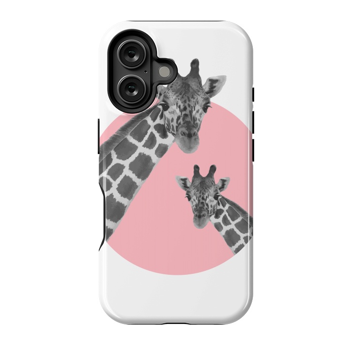 iPhone 16 StrongFit Giraffe Love by MUKTA LATA BARUA