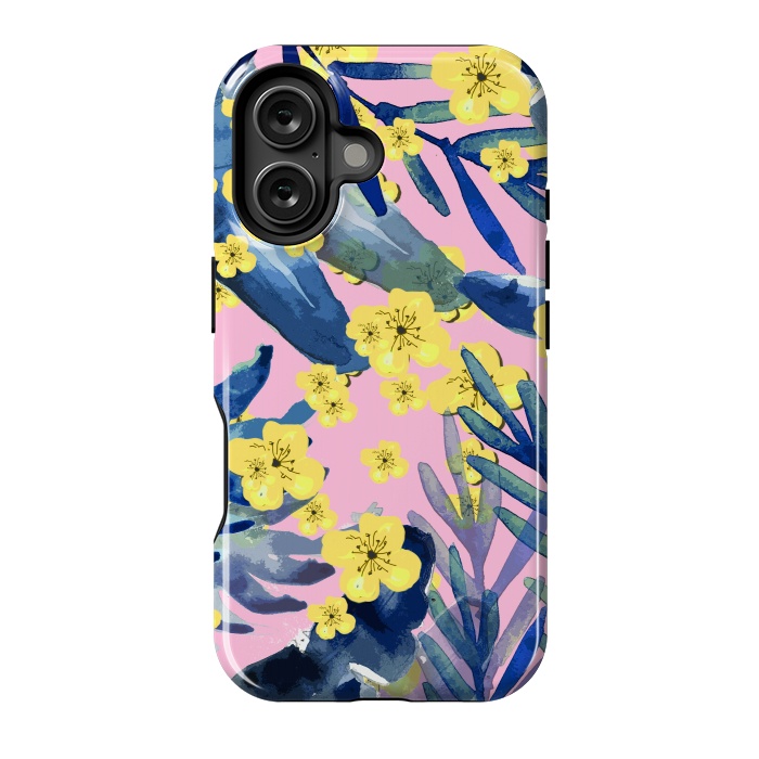 iPhone 16 StrongFit Tropical Flowers 3 by MUKTA LATA BARUA