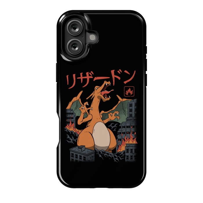 iPhone 16 Plus StrongFit Fire Kaiju by Vincent Patrick Trinidad