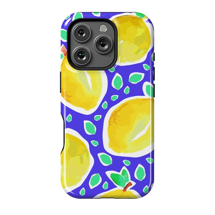 iPhone 16 Pro StrongFit Lemon Crush Blue by MUKTA LATA BARUA