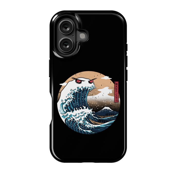 iPhone 16 StrongFit The Great Monster of Kanagawa by Vincent Patrick Trinidad