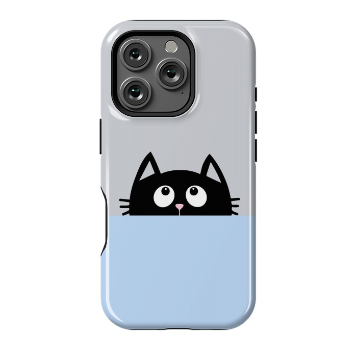 iPhone 16 Pro StrongFit peek a cat by Vincent Patrick Trinidad