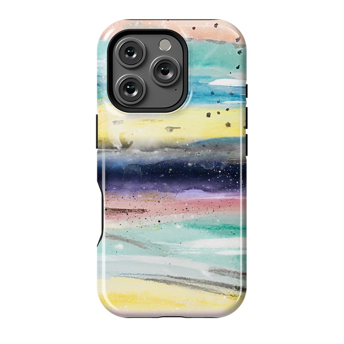 iPhone 16 Pro StrongFit Summer watercolor abstract art design by InovArts