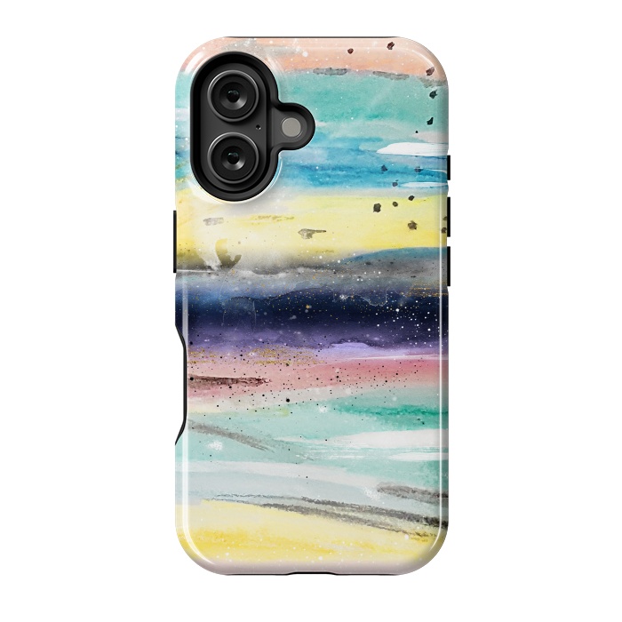 iPhone 16 StrongFit Summer watercolor abstract art design by InovArts