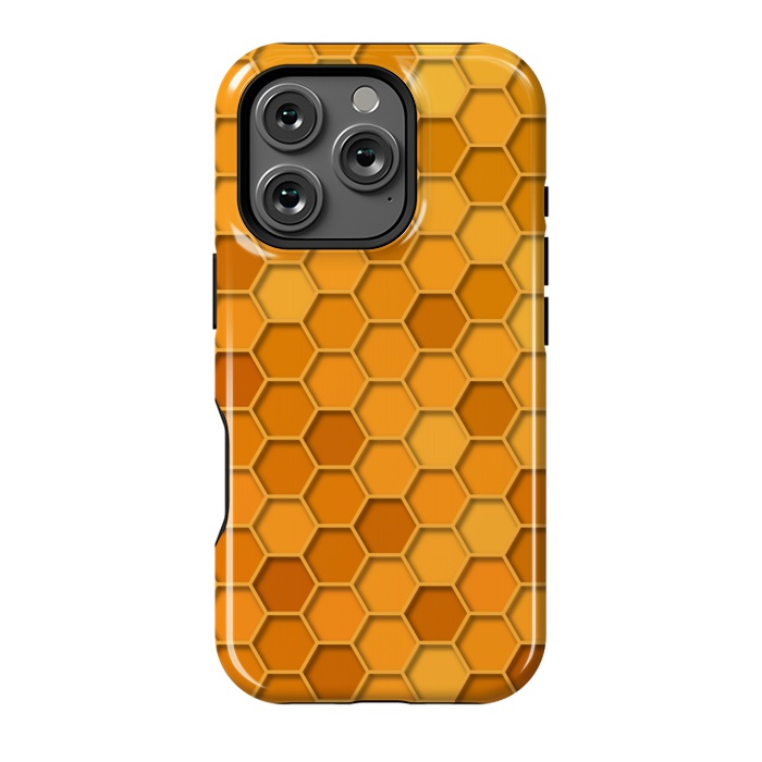 iPhone 16 Pro StrongFit Hexagonal Honeycomb Pattern by Quirk It Up