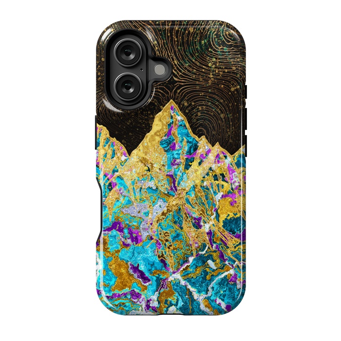 iPhone 16 StrongFit Digital Painting - Mountain Illustration I by Art Design Works