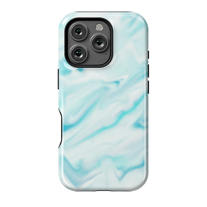 iPhone 16 Pro StrongFit Mint blue abstract paint by Jms